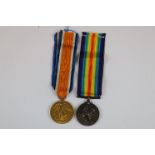 A WW1 full size medal pair consisting of The British War Medal & The Victory Medal. Issued to