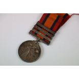 Victorian Queens South Africa Medal With Three Bars, Wittebergen, Transvaal, Cape Colony, Issued