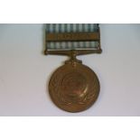 A full size United Nations Service Medal & Ribbon for services in Korea.