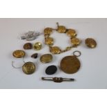 Collection Of Navy Items To Include Two Sweetheart Brooches, A Selection Of Buttons, A Sweetheart