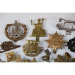 Collection Of Regimental Military Badges, Regiments Incude : Dorsetshire Regiment, Bedfordshire &