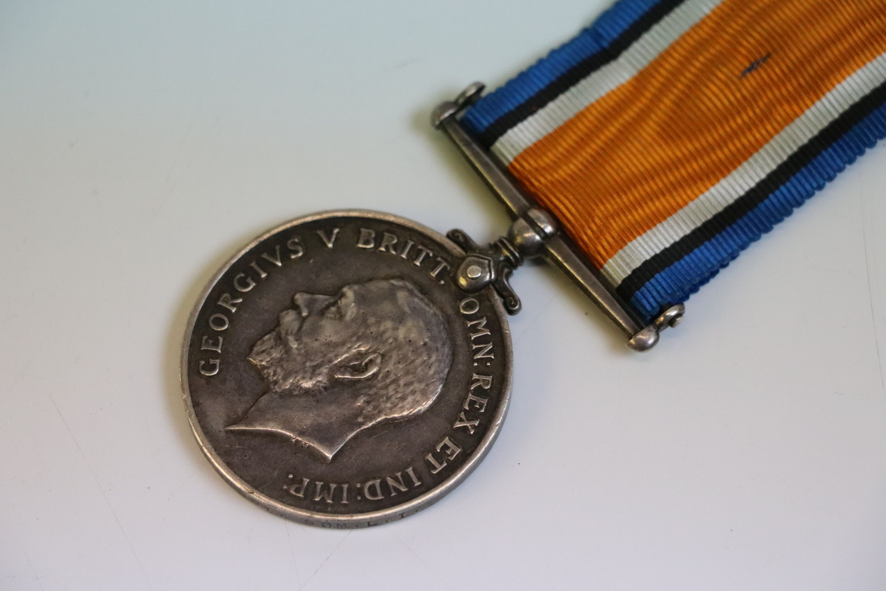 A full size WW1 British War Medal issued to : 9423 PTE. E.J. HENDY Somerset Light Infantry. - Image 3 of 3