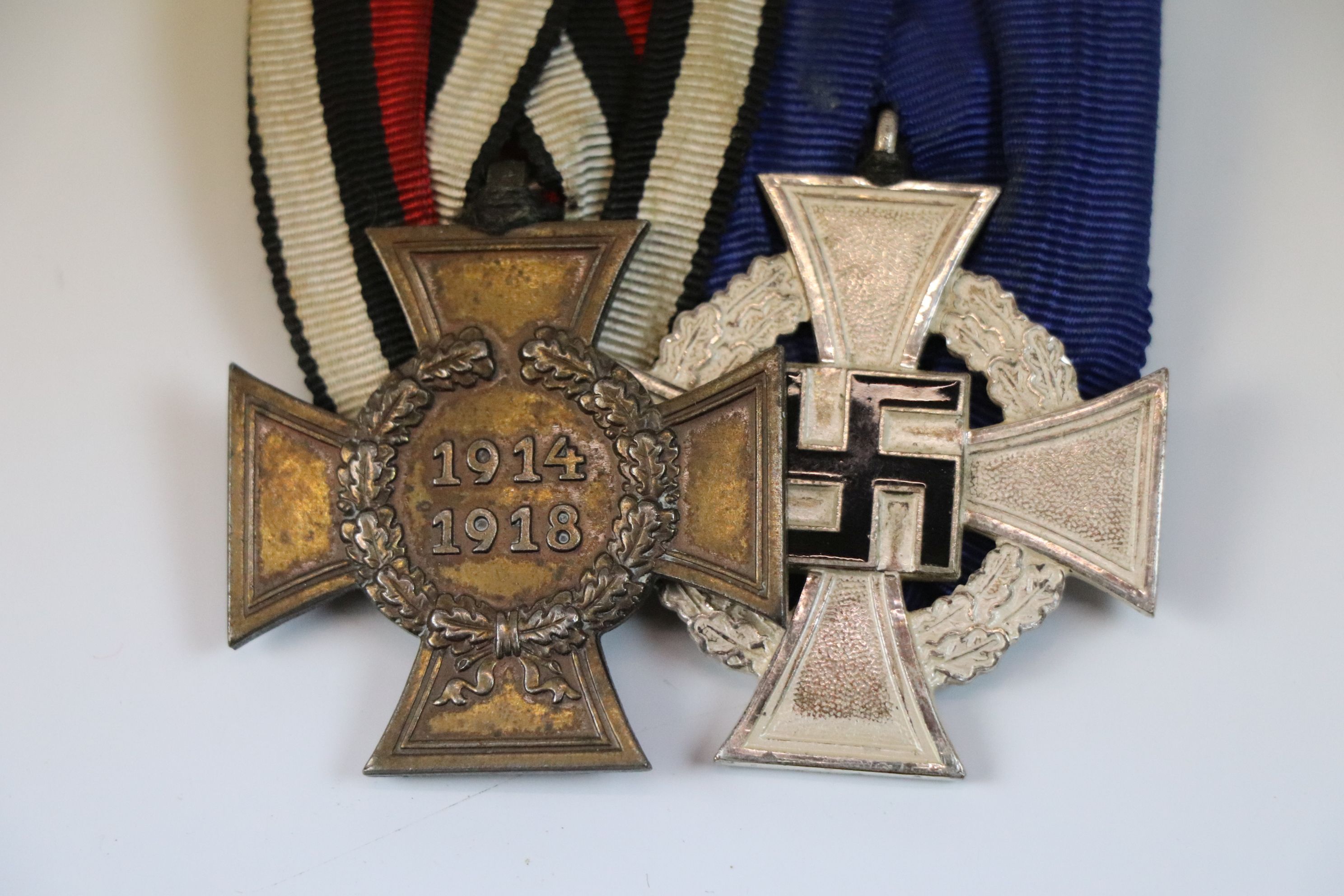 German WW1 & WW2 Medal Group To Include A WW1 German Honor / Hindenburg Cross Stamped R.V.1. - Image 2 of 2