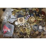 Collection Of Military Collectables To Include Regimental Badges, Buttons & Dog Tags.