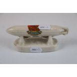 A WW1 crested china Zeppelin with a Folkstone crest by Corona