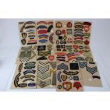 A Large collection of approx 120 Military patches to include British and Canadian examples,