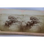 Collection of approx 35 x 19th Century stereoview cards to include Military, Boer War, Cotton