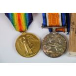 A British WW1 full size medal pair issued to 220608 PTE. G. PHILLIPS. Royal Berkshire Regiment.
