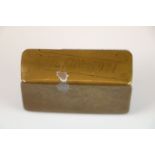 A WW1 Decorative Brass Trench Art Matchbox Holder Engraved to the outer "ROUEN 1917" & "T