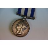 Victorian Egypt Medal (J.W. Scott. 1st Gunner. Royal Navy), Renamed.