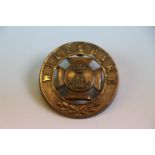 Wiltshire Regiment post 1881 brass pagri badge.