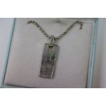 Gucci silver pendant on silver chain