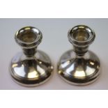 Pair of silver candlesticks