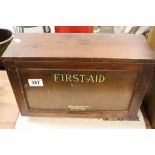 Vintage Wooden First Aid Box