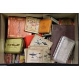 Large selection of vintage cigarette packets, including Imperial Tobacco of Canada Aircraft