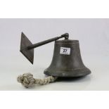 Bronze ship type Bell with original wall hanger