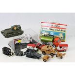 Group of diecast models to include Dinky, Corgi, Oxford Diecast, Swindon Town FC model etc