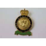 Gilt and enamel Crufts judge badge