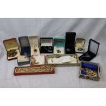 Collection of boxed vintage jewellery