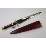 Large vintage spear point knife, measures approximately 46cm with a blade length of approximately