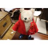 Paddington Bear Soft Toy with Red Duffel Coat and Blue Dunlop Boots