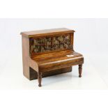 Unusual 19th Century novelty combined Walnut writing slope and jewellery box in the form of a Piano