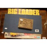 Boxed Tomy Palitoy Big Loader Construction Set together with a Wooden Draughts Set and Board