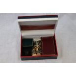 Box of vintage jewellery including gold, silver etc