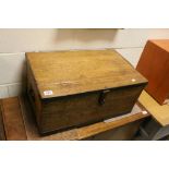 A Victorian pine tack box