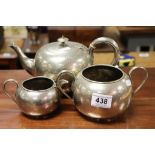 Hukin and Heath Silver Plated Three Piece Tea Service