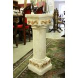 White Ceramic Stone Effect Plinth