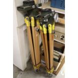 Pair of Wooden Surveyors Field Tripod Stands