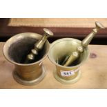 Two 19th Century Bronze Pestle & Mortars