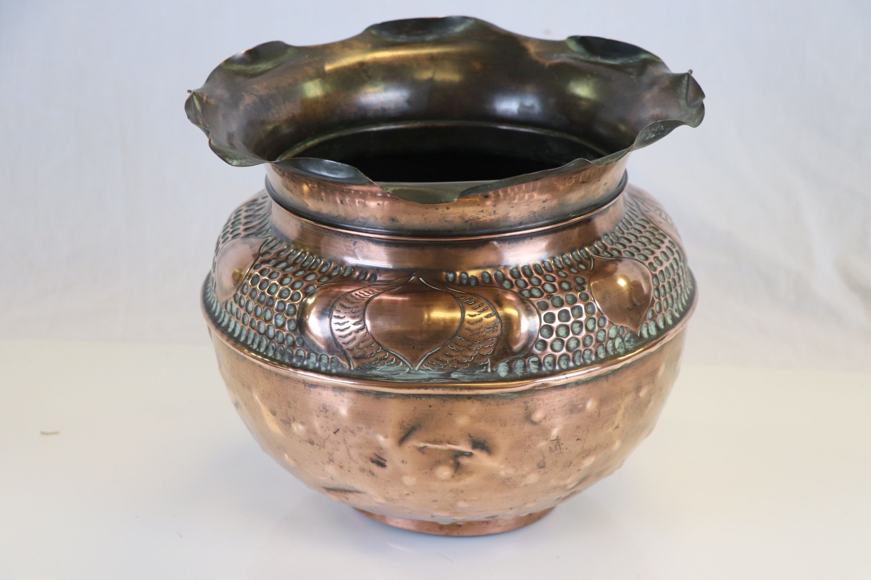 Late 19th century Art Nouveau Copper Planter - Image 2 of 6