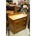 Pine Chest of Three Long Drawers