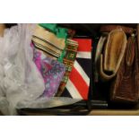Collection of Handbags and Head Scarves including Snakeskin Handbag and Three Other Handbags, Fiur