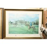 Framed & glazed Limited edition Duke of Beaufort print by Neil Cowthorne and signed "Beaufort" to