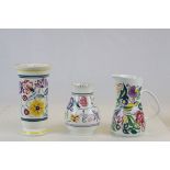 Two vintage Poole Pottery vases and a Jug