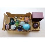 Paperweights to include millefiore, Caithness, Wedgwood, Irish and a boxed Wedgwood paperweight (