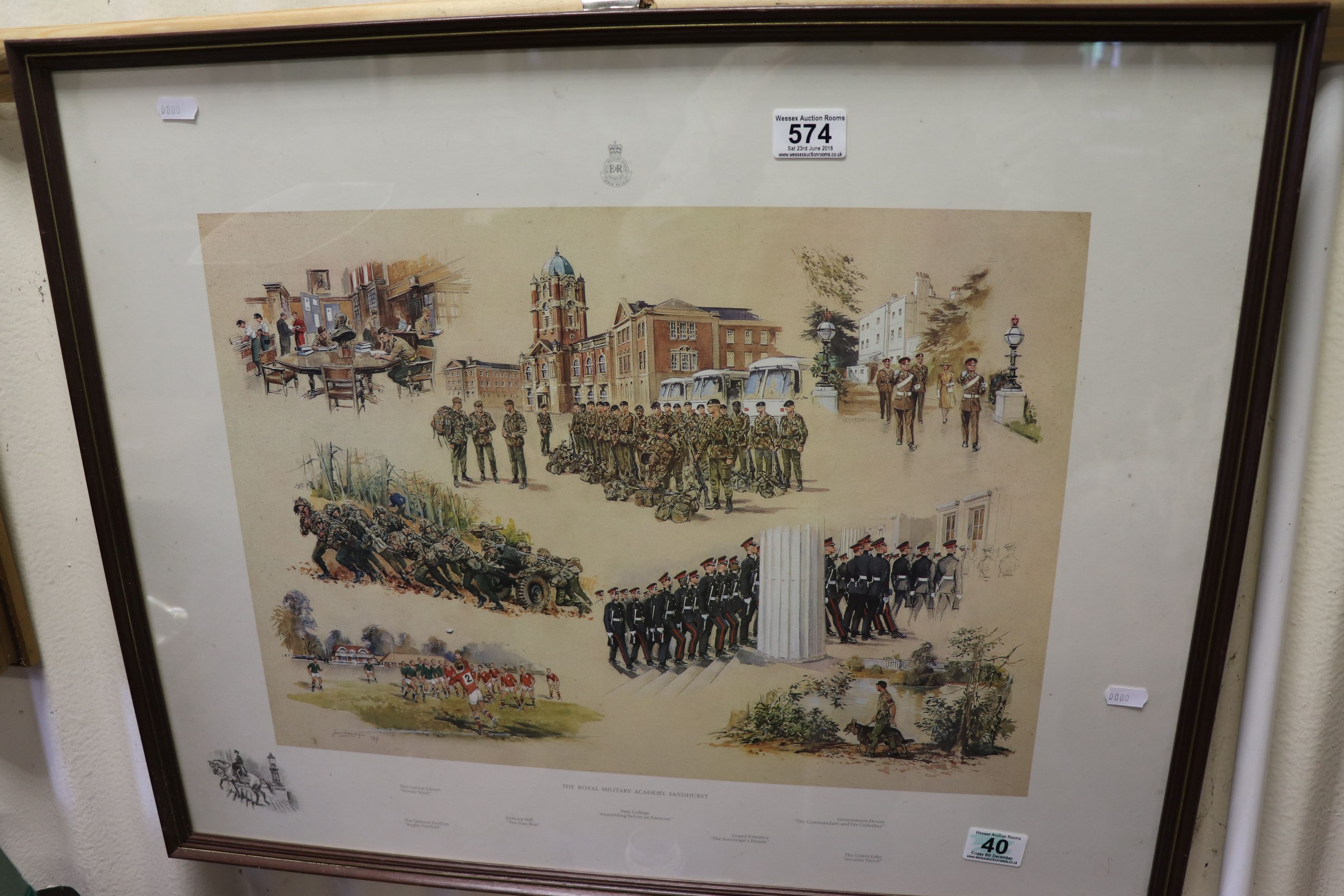 Framed and Glazed Montage Print of The Royal Military Academy Sandhurst