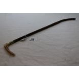 Bone handled riding crop, white metal collar engraved Swaine, length approximately 58cm