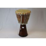 Djembe Wooden Drum with stretched skin