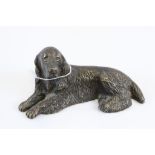 Hollow Brass or Bronze sculpture of a Spaniel type dog