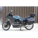 BMW K100 RS motorbike in green with full BMW touring luggage panniers and top box. 998cc. ABS. Shaft