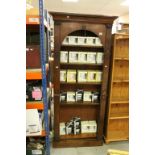 Victorian Walnut Bookcase with Arched Front, 186cms high