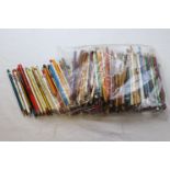 Bag of vintage pencils, mostly advertising pencils