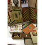Mixed Lot including Vintage Playing Card Games, Boxed Chess Pieces, Boxed Merit Dominoes, Fry's