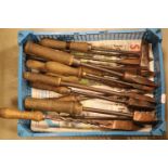 Sixteen Vintage Wooden Handled Copper Tipped Soldering Irons