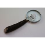 Magnifying Glass with Silver Mounted Antler Handle