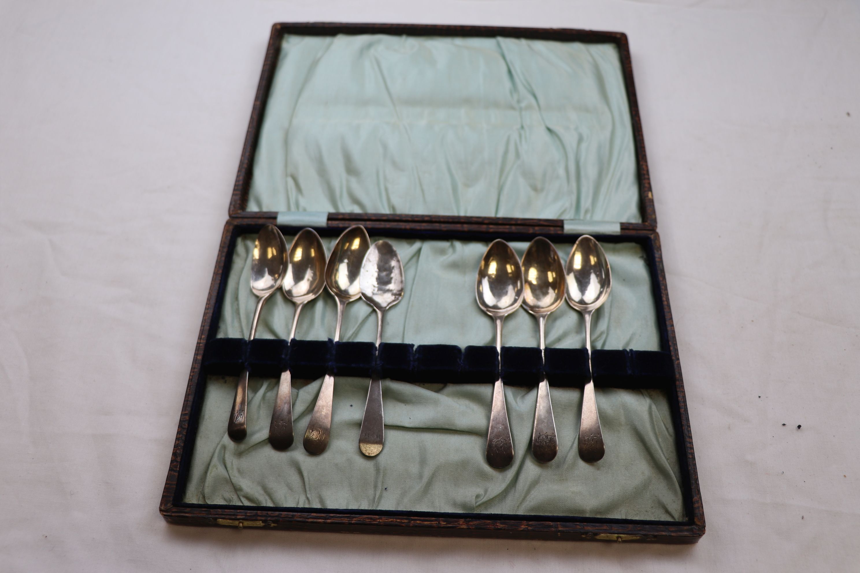 Seven Assorted Silver Teaspoons including Georgian - Image 3 of 3